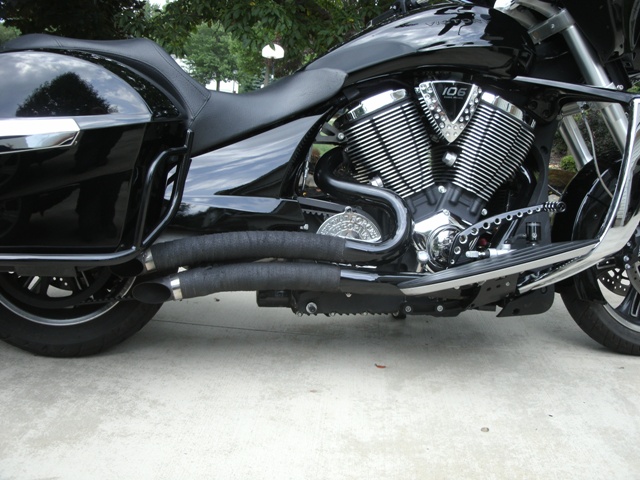 Witchdoctors Gunner series brake pedal and custom open belt cover - Victory Motorcycle Parts