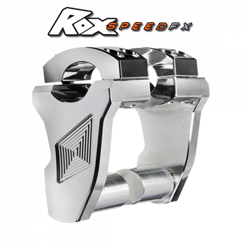 Pivoting Handlebar Bar Risers +3 inches Chrome Finish by Rox Speed FX