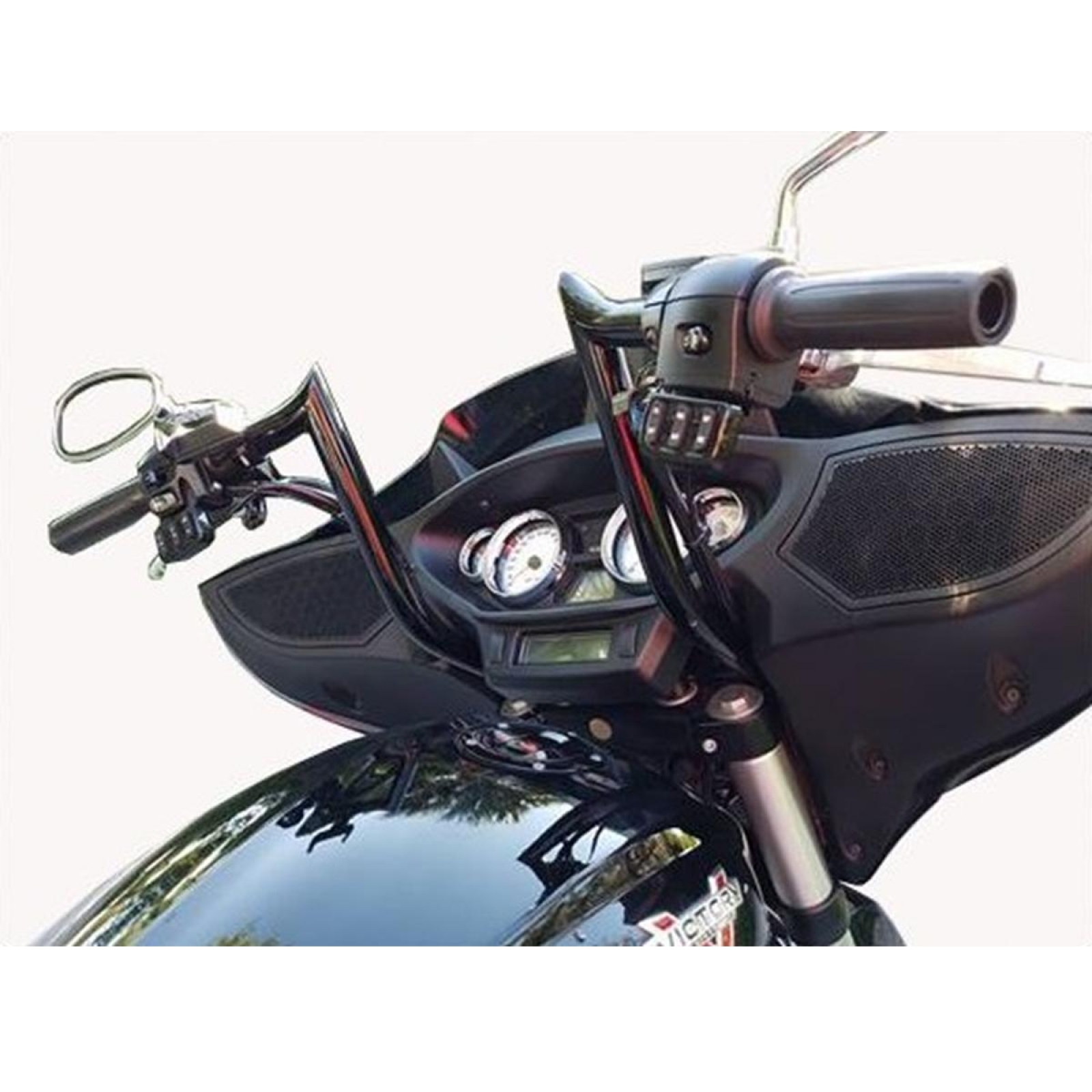 Handlebars Spike Bend Monkey Ape Hangers by FMB Choppers in Handlebars