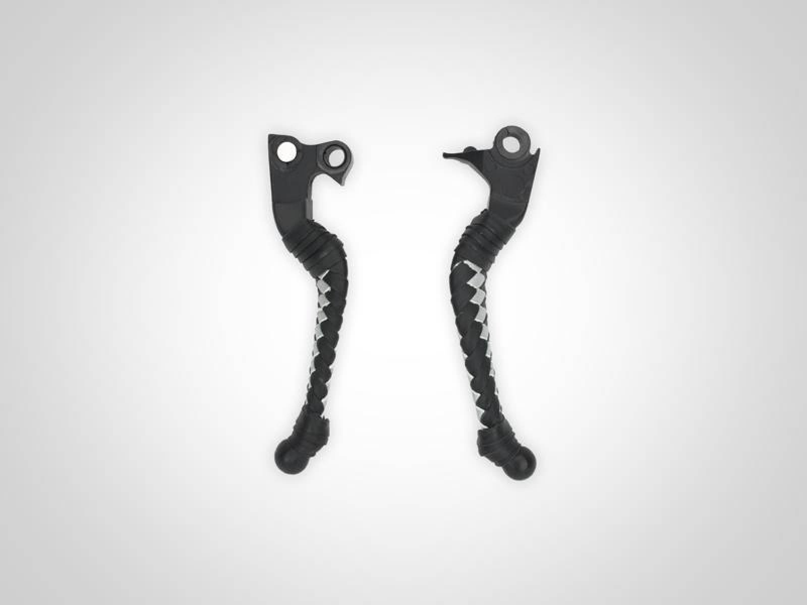 Brake/Clutch Victory Lever Set Custom Braided by Iron Braid in Levers