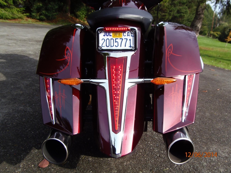 victory cross country tail light trim