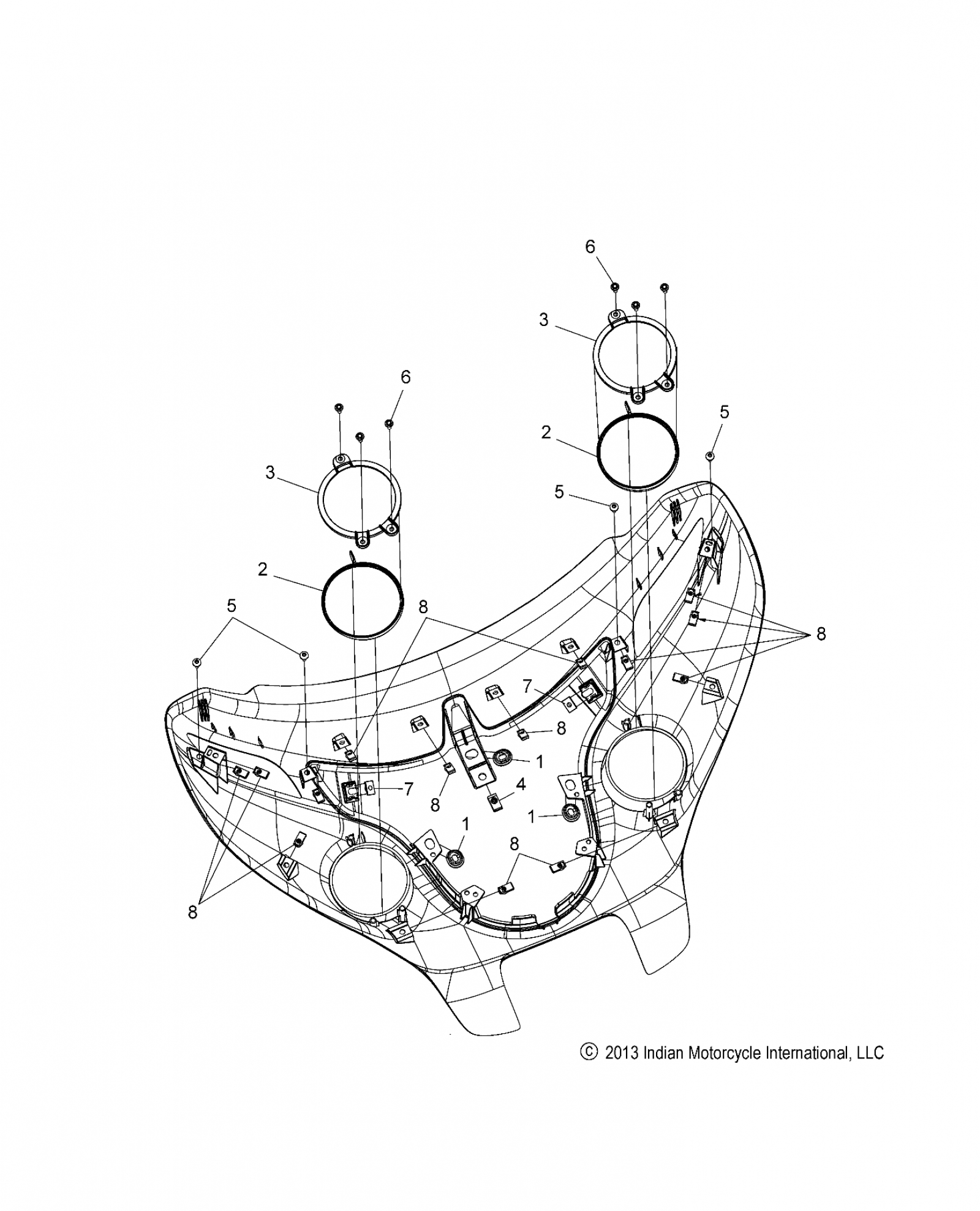 Fairing Screw in Fenders & Body Parts Victory Cross Country Fenders